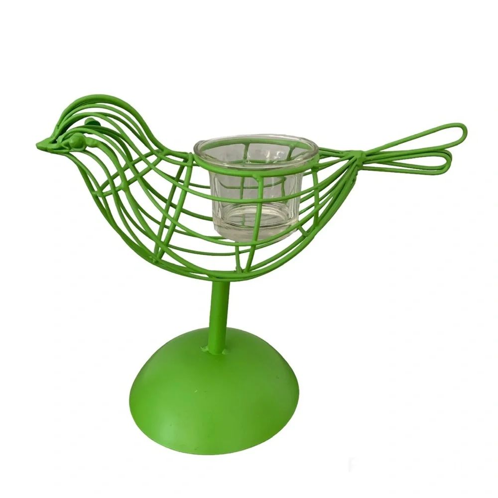 Metal Bird Table Decor for Votive Candle